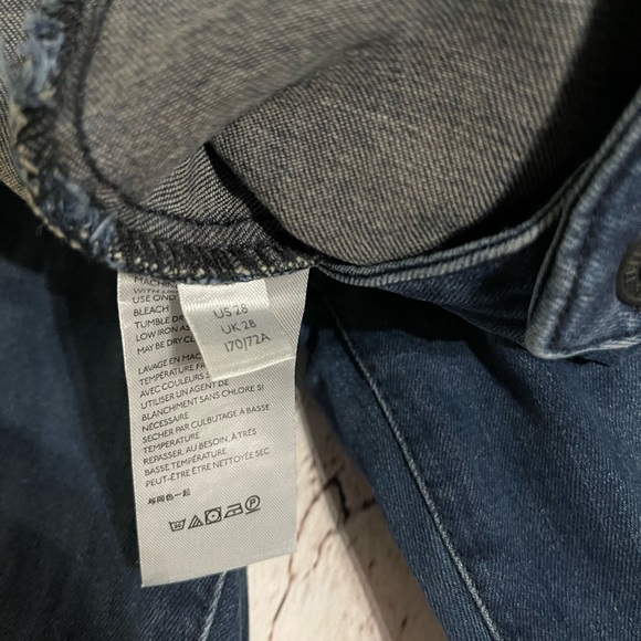 FREE PEOPLE WOMEN'S DARK WASH HIGH RISE JUST FLOAT ON FLARE JEANS 28 - Picture 6 of 12